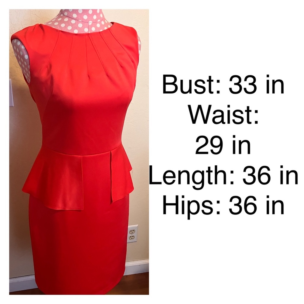 Nine West Orange Peplum Dress